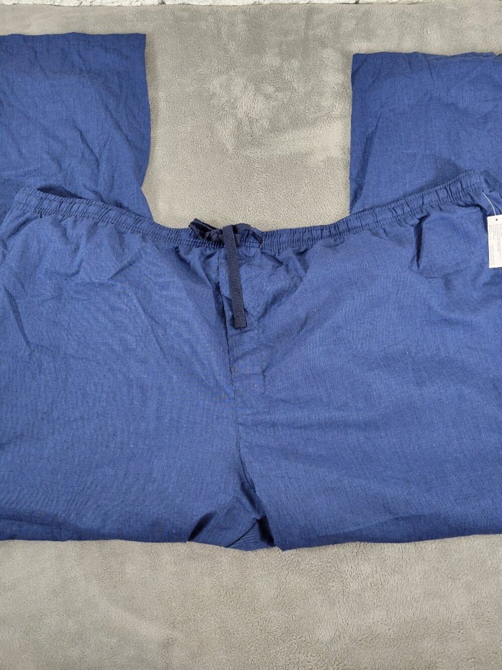 Hanes Mens 5X Big & Tall Blue Cotton Blend Denim Pajama Lounge Pants BLU269E